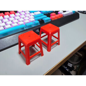 1/12 Ölçek Mini Plastik Tabure Sandalye Çocuk Oyuncak Diorama Dollhouse Bebek Ev Dekor Obje Aksesuar