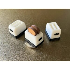 1 Set 1:12 Ölçek Tost Makinesi ve 2 Dilim Ekmek – Bebek Evi Mini Minyatür Aksesuar ve Diorama Maket