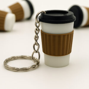 ☕ Kahve Bardağı Tasarımlı Anahtarlık – Mini Hediyelik