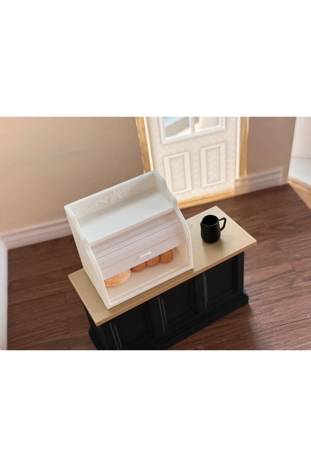 1/12 Ölçek Ekmeklik Ekmek Kutusu Minyatür Diorama Eşya Aksesuar - Görsel 3