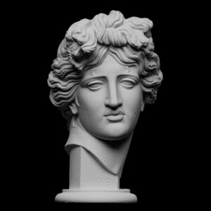 Antik Apollo Giustiniani Figür Büst Heykel Biblo 15cm