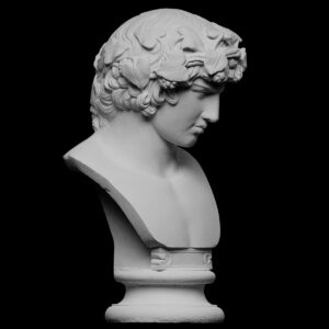 Antik Antinous Köle Figür Büst Heykel Biblo 15cm
