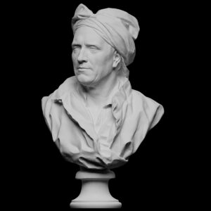 Antik Nicolas Cousto Büst Heykel Biblo 15cm