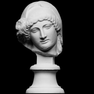 Antik Yas Penelope'nin Başı Büst Heykel Biblo 15cm