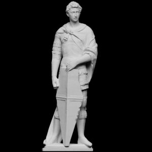 Antik Aziz George Büst Heykel Biblo 15cm