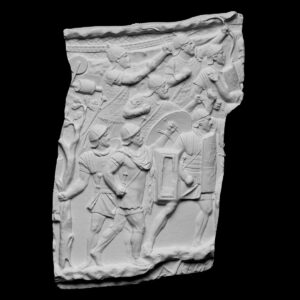 Antik Trajan Sütunu [CXV] Roma Askerleri Saldırıyor Büst Heykel Biblo 15cm