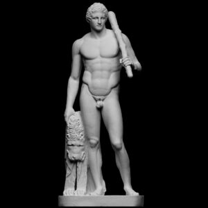 Antik Lansdowne Herkül'ü Büst Heykel Biblo 15cm