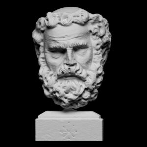 Antik Sakallı Adamın Başı Büst Heykel Biblo 15cm