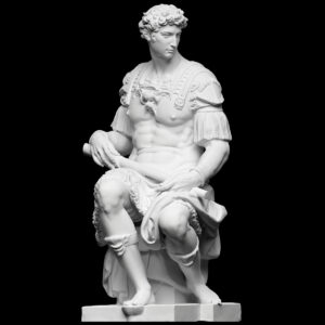 Antik Giuliano de' Medici Büst Heykel Biblo 15cm