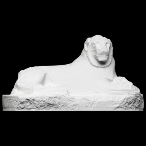Antik Oturan Aslan Büst Heykel Biblo 15cm