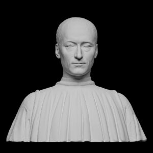 Antik Filippo Strozzi Büst Heykel Biblo 15cm