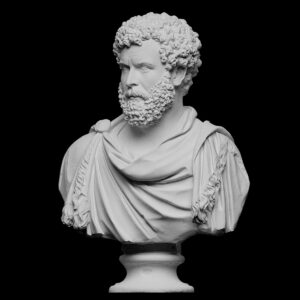 Antik Clodius Albinus Büst Heykel Biblo 15cm