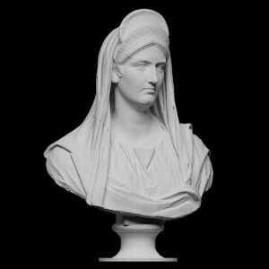 Antik Matidia Büst Heykel Biblo 15cm
