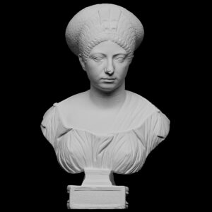 Antik Claudia Olympias Büst Heykel Biblo 15cm