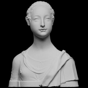 Antik Genç bir kız Büst Heykel Biblo 15cm