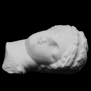 Antik Uyuyan Bir Kızın Başı Büst Heykel Biblo 15cm