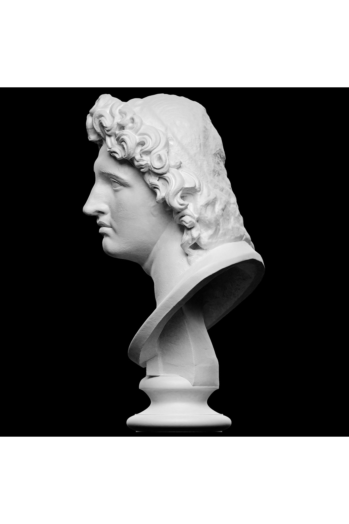 Antik Büyük İskender (HELİOS) Büst Heykel Biblo 15cm - Görsel 3