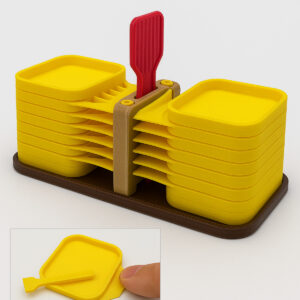 🎨 Epoksi & Reçine Karıştırma Tepsisi Seti – Özel Stand ve Karıştırma Aparatı ile