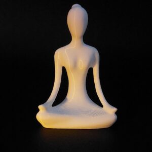 Yoga Meditasyon Kız Heykeli Dekoratif Biblo Figür - Beyaz Renk 8 cm