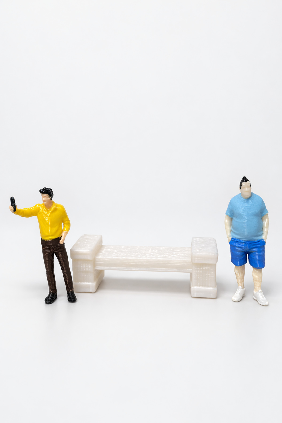 1/50 Mermer Görünümlü Müze Oturma Bankı Minyatür Maket Teraryum Figür Diorama Dollhouse Aksesuar